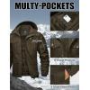 imageMAGCOMSEN Mens Winter Jacket Cotton Fleece Lined Warm Jackets Work Cargo Military Coats with 6 PocketsCoffee