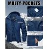 imageMAGCOMSEN Mens Winter Jacket Cotton Fleece Lined Warm Jackets Work Cargo Military Coats with 6 PocketsDenim Blue