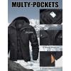 imageMAGCOMSEN Mens Winter Jacket Cotton Fleece Lined Warm Jackets Work Cargo Military Coats with 6 PocketsGrey