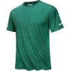 imageMAGCOMSEN Mens Workout Shirts Short Sleeve Tees Quick Dry Moisture Wicking Athletic Gym Running Crewneck TShirtJade Green