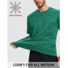 imageMAGCOMSEN Mens Workout Shirts Short Sleeve Tees Quick Dry Moisture Wicking Athletic Gym Running Crewneck TShirtJade Green