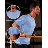 imageMAGCOMSEN Mens Workout Shirts Short Sleeve Tees Quick Dry Moisture Wicking Athletic Gym Running Crewneck TShirtLight Blue