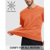 imageMAGCOMSEN Mens Workout Shirts Short Sleeve Tees Quick Dry Moisture Wicking Athletic Gym Running Crewneck TShirtOrange
