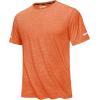 imageMAGCOMSEN Mens Workout Shirts Short Sleeve Tees Quick Dry Moisture Wicking Athletic Gym Running Crewneck TShirtOrange