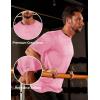 imageMAGCOMSEN Mens Workout Shirts Short Sleeve Tees Quick Dry Moisture Wicking Athletic Gym Running Crewneck TShirtPink