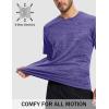 imageMAGCOMSEN Mens Workout Shirts Short Sleeve Tees Quick Dry Moisture Wicking Athletic Gym Running Crewneck TShirtViolet