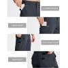 imageMAGCOMSEN Mens Workout Shorts 7 Pockets Quick Dry 34 Capri Pants Zipper Pockets Hiking Athletic ShortsDark Grey