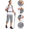imageMAGCOMSEN Mens Workout Shorts 7 Pockets Quick Dry 34 Capri Pants Zipper Pockets Hiking Athletic ShortsLight Grey