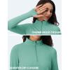 imageMAGCOMSEN Womens 14 Quarter Zip Pullover Thermal Running Shirts Long Sleeve Athletic Warm Tops with Zip PocketsGrey Green
