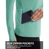 imageMAGCOMSEN Womens 14 Quarter Zip Pullover Thermal Running Shirts Long Sleeve Athletic Warm Tops with Zip PocketsGrey Green