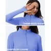 imageMAGCOMSEN Womens 14 Quarter Zip Pullover Thermal Running Shirts Long Sleeve Athletic Warm Tops with Zip PocketsLight Blue