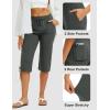 imageMAGCOMSEN Womens Capri Pants Cotton Yoga Wide Leg Capris Loose Casual Lounge Workout Capri Sweatpants with 5 PocketsDark Grey