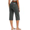 imageMAGCOMSEN Womens Capri Pants Cotton Yoga Wide Leg Capris Loose Casual Lounge Workout Capri Sweatpants with 5 PocketsDark Grey