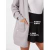 imageMAGCOMSEN Womens Cardigan Open Front Knit Hoodie Sweater Coatigan Jacket 2024 Casual Fall Trendy Coats with PocketsLight Gray