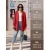 imageMAGCOMSEN Womens Cardigan Open Front Knit Hoodie Sweater Coatigan Jacket 2024 Casual Fall Trendy Coats with PocketsTomato Red
