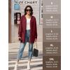 imageMAGCOMSEN Womens Cardigan Open Front Knit Hoodie Sweater Coatigan Jacket 2024 Casual Fall Trendy Coats with PocketsWine Red