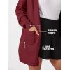 imageMAGCOMSEN Womens Cardigan Open Front Knit Hoodie Sweater Coatigan Jacket 2024 Casual Fall Trendy Coats with PocketsWine Red