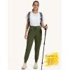 imageMAGCOMSEN Womens Cargo Joggers Lightweight Quick Dry Hiking Pants UPF 50 Athletic Workout Travel Joggers Zipper PocketsArmy Green