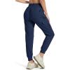 imageMAGCOMSEN Womens Cargo Joggers Lightweight Quick Dry Hiking Pants UPF 50 Athletic Workout Travel Joggers Zipper PocketsNavy Blue