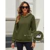 imageMAGCOMSEN Womens Fleece Hoodie Pullover Warm Long Sleeve Shirts Hooded Sweatshirt with Pockets Casual Loose FitArmygreen