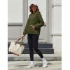 imageMAGCOMSEN Womens Fleece Hoodie Pullover Warm Long Sleeve Shirts Hooded Sweatshirt with Pockets Casual Loose FitArmygreen
