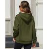 imageMAGCOMSEN Womens Fleece Hoodie Pullover Warm Long Sleeve Shirts Hooded Sweatshirt with Pockets Casual Loose FitArmygreen