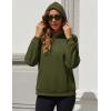 imageMAGCOMSEN Womens Fleece Hoodie Pullover Warm Long Sleeve Shirts Hooded Sweatshirt with Pockets Casual Loose FitArmygreen