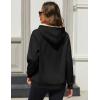 imageMAGCOMSEN Womens Fleece Hoodie Pullover Warm Long Sleeve Shirts Hooded Sweatshirt with Pockets Casual Loose FitBlack