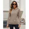 imageMAGCOMSEN Womens Fleece Hoodie Pullover Warm Long Sleeve Shirts Hooded Sweatshirt with Pockets Casual Loose FitCoffee Grey