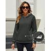 imageMAGCOMSEN Womens Fleece Hoodie Pullover Warm Long Sleeve Shirts Hooded Sweatshirt with Pockets Casual Loose FitGray