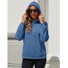 imageMAGCOMSEN Womens Fleece Hoodie Pullover Warm Long Sleeve Shirts Hooded Sweatshirt with Pockets Casual Loose FitGrey Blue