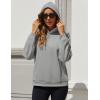 imageMAGCOMSEN Womens Fleece Hoodie Pullover Warm Long Sleeve Shirts Hooded Sweatshirt with Pockets Casual Loose FitLtgray