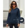 imageMAGCOMSEN Womens Fleece Hoodie Pullover Warm Long Sleeve Shirts Hooded Sweatshirt with Pockets Casual Loose FitNavy