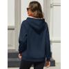 imageMAGCOMSEN Womens Fleece Hoodie Pullover Warm Long Sleeve Shirts Hooded Sweatshirt with Pockets Casual Loose FitNavy
