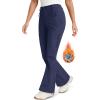 imageMAGCOMSEN Womens Fleece Lined Flare Pants Waterproof Insulated Snow Ski Pants Warm Outdoor Winter Hiking SoftshellNavy