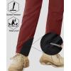 imageMAGCOMSEN Womens Fleece Lined Winter Hiking Pants Waterproof Insulated Ski Snow Pants Outdoor Hunting Softshell PantsDark Orange