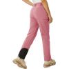 imageMAGCOMSEN Womens Fleece Lined Winter Hiking Pants Waterproof Insulated Ski Snow Pants Outdoor Hunting Softshell PantsGrey Pink