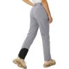 imageMAGCOMSEN Womens Fleece Lined Winter Hiking Pants Waterproof Insulated Ski Snow Pants Outdoor Hunting Softshell PantsLight Grey