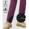 imageMAGCOMSEN Womens Fleece Lined Winter Hiking Pants Waterproof Insulated Ski Snow Pants Outdoor Hunting Softshell PantsPurple Red