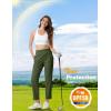 imageMAGCOMSEN Womens Golf Pants UPF 50 High Waisted Stretch 78 Ankle Dress Work Casual Slack Summer Travel Pants 5 PocketsArmy Green