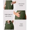 imageMAGCOMSEN Womens Golf Pants UPF 50 High Waisted Stretch 78 Ankle Dress Work Casual Slack Summer Travel Pants 5 PocketsArmy Green