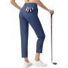 imageMAGCOMSEN Womens Golf Pants UPF 50 High Waisted Stretch 78 Ankle Dress Work Casual Slack Summer Travel Pants 5 PocketsAurora Blue
