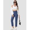 imageMAGCOMSEN Womens Golf Pants UPF 50 High Waisted Stretch 78 Ankle Dress Work Casual Slack Summer Travel Pants 5 PocketsAurora Blue