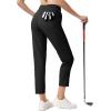 imageMAGCOMSEN Womens Golf Pants UPF 50 High Waisted Stretch 78 Ankle Dress Work Casual Slack Summer Travel Pants 5 PocketsBlack