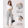 imageMAGCOMSEN Womens Golf Pants UPF 50 High Waisted Stretch 78 Ankle Dress Work Casual Slack Summer Travel Pants 5 PocketsLight Grey