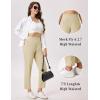 imageMAGCOMSEN Womens Golf Pants UPF 50 High Waisted Stretch 78 Ankle Dress Work Casual Slack Summer Travel Pants 5 PocketsLight Khaki
