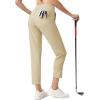 imageMAGCOMSEN Womens Golf Pants UPF 50 High Waisted Stretch 78 Ankle Dress Work Casual Slack Summer Travel Pants 5 PocketsLight Khaki
