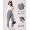 imageMAGCOMSEN Womens Golf Pants UPF 50 High Waisted Stretch 78 Ankle Dress Work Casual Slack Summer Travel Pants 5 PocketsMedium Grey