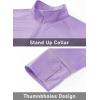 imageMAGCOMSEN Womens Hiking Jacket Lightweight Long Sleeve UPF 50 Sun Protection Shirt Breathable SPF Shirts with Thumb Holes Light Purple L