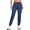 imageMAGCOMSEN Womens Hiking Pants Lightweight Quick Dry Athletic Running Joggers with Pockets Outdoor Travel SweatpantsNavy